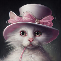 Poster - Cat with hat