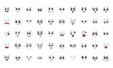 Fototapeta Dinusie - Set of different face expression avatars Vector