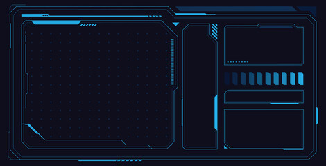 Collection of futuristic hud light frame hud background
