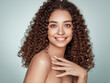 © Oleg Gekman - Fashion studio portrait of beautiful smiling woman with afro curls hairstyle. Fashion and beauty