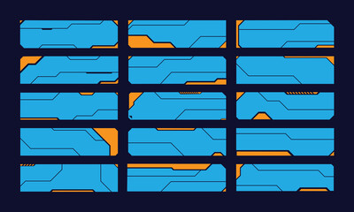 Wall Mural - borders future interface hud modern digital design