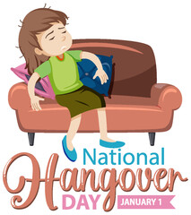 Sticker - National hangover day January icon