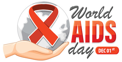 Sticker - World AIDS Day Poster Design