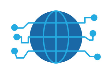 Sticker - global networking icon