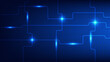 © piggu - Hi tech digital technology and futuristic communication background concept. electric connecting lines as network with blue lighting