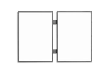 Wall Mural - Blank outdoor subway advertising billboard mockup isolated on white background. 3d rendering.