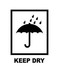 Wall Mural - Keep dry umbrella delivery packaging symbol isolated PNG