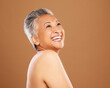 © L Ismail/peopleimages.com - Beauty, skincare and smile with senior woman for facial, wellness and health treatment. Dermatology, cosmetics and makeup with happy and mature model for anti aging, treatment and face product