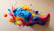 Leinwandbild Motiv Colorful drops of paint splash as abstract background