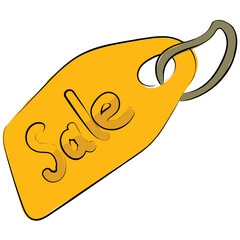 Poster - Sale Tag Sketchy Colored Vector Icon