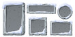 © Nastya Trel - Stone Board set. Stone banner elements for game and web in cartoon style.