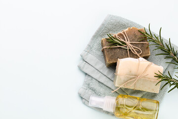 Poster - Handmade natural soap with herbal.