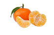 A group of Fresh mandarin orange isolated on transparent with PNG.