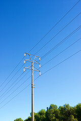 Wall Mural - Power line view