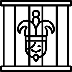 Wall Mural - Jail Icon