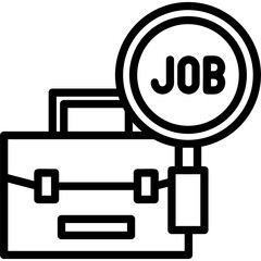 Wall Mural - Job Search Icon