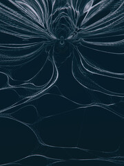 Aufkleber - Abstract organic pattern. 3d rendering digital illustration for decorative design. Modern style