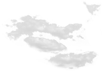 Poster - Isolated cutout of a cloud on a transparent background