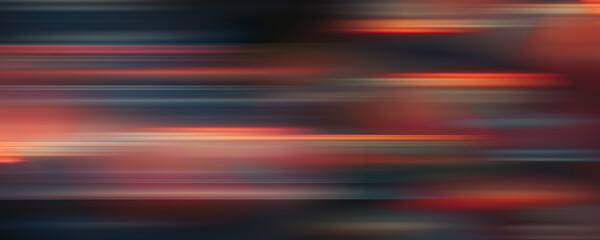 Wall Mural - Light speed background, black red light speed blur