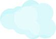 © AndiPoe - Simple cartoon style light blue color clear cloud in the sky, cloudy weather isolated illustration