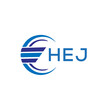 HEJ letter logo. HEJ blue image on white background. HEJ vector logo design for entrepreneur and business. HEJ best icon.