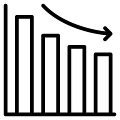 bar loss business chart icon