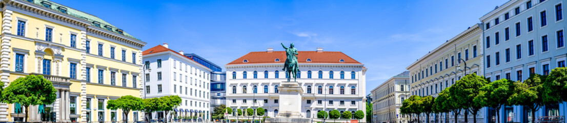 Wall Mural - famous wittelsbacherplatz square in munich