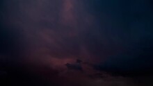 Beautiful Time Lapse Of Darkening Sky With Purple Clouds