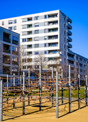 Poster - modern concrete plattenbau facade