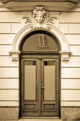 Sticker - typical entrance and frontdoor of a house