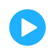 Blue Play button icon transparent png
