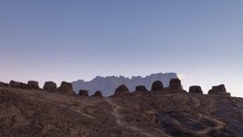 Beautiful Sunrise 4K Time Lapse At Al Ayn Beehive Tomb, Jebel Shams Mountain In Oman