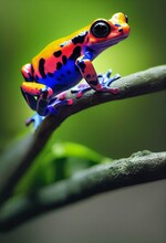 AI Generated Poison Dart Frog On A Branch
