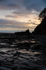 Poster - sunset over the sea in samara costa rica