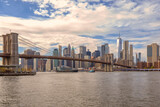 Fototapeta  - Panoramic view of Manhattan and the Brooklyn Bridge