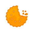 © KR Studio - bitten biscuit - vector icon