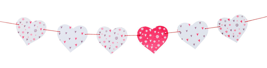 Poster - Valentines Day background with red hearts.