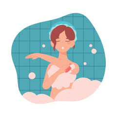 Poster - woman taking a bath