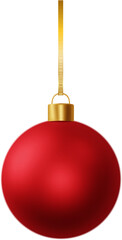 Wall Mural - Rad Christmas ball realistic Isolated. PNg