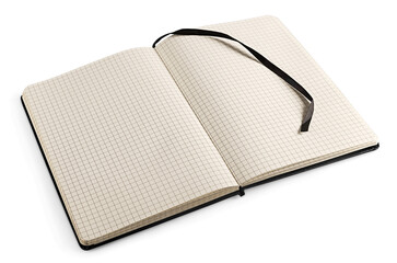 Wall Mural - open blank notebook on a white background