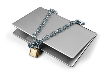 Computer security, Chain Links with laptop