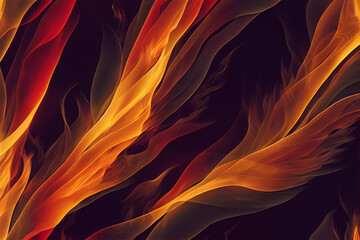 Canvas Print - fire flames background