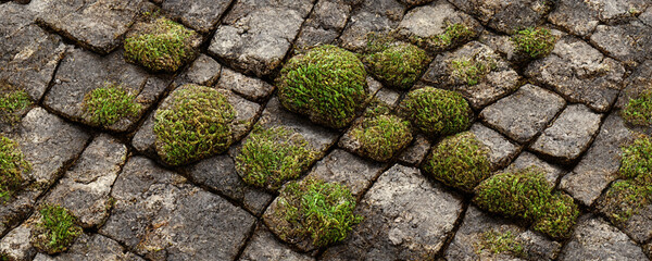 Poster - green moss on the stone