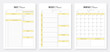 Daily, weekly, monthly planner template. Daily productivity planner. Modern planner template set. Organizer & Schedule Planner. Set of planner & to do list. Planner Collection Set.