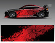 Car wrap decal design vector  custom livery race rally car vehicle sticker and tinting