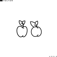 Poster - Peach and apple outline style