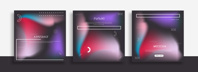Wall Mural - Creative futuristic Business marketing social media post template
