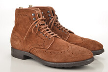 Pair Of Boots Brown Color.