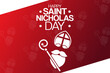 Happy Saint Nicholas Day. Vector illustration. Holiday poster.
