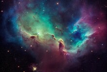 Espace, étoiles Et éléments De L'univers Colorés